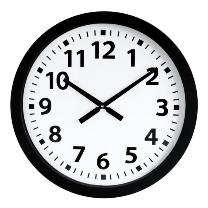 Grande horloge murale noire sur piles ou secteur Aiguilles phosphorescentes : Aiguilles phosphorescentes option : Mouvement standard sur secteur